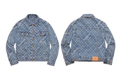 louis vuitton supreme denim jacket grailed